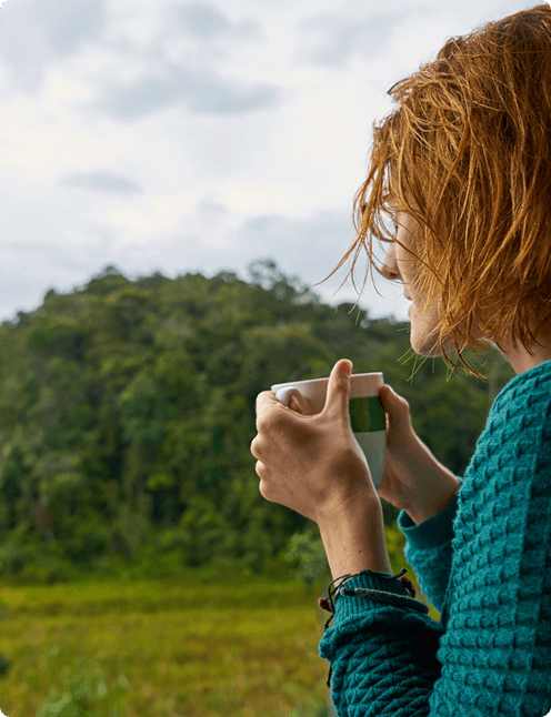 woman with coffee